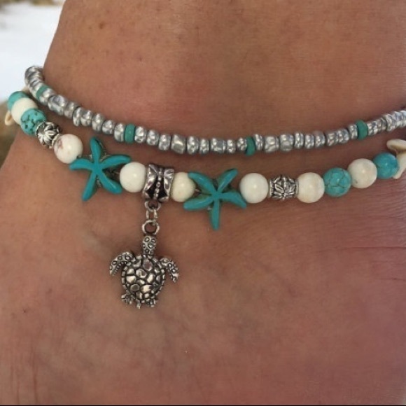 Jewelry - LAST 1❗️NWT Turtle Starfish Anklet